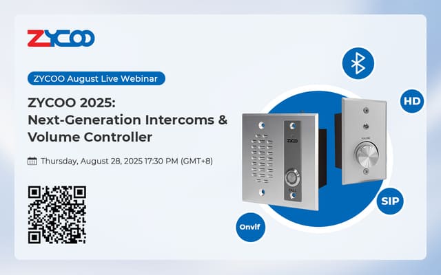 ZYCOO 2025: Next-Generation Intercoms & Volume Controller